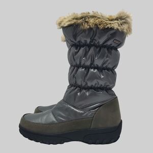 Flexus Spring Step Women's Vanish Quilted Winter Snow Boots Size 9 Silver